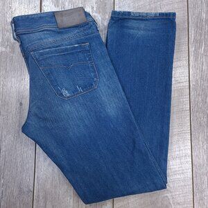 Diesel Jeans Womens 28x30 Lowky Low Rise Straight Leg Denim Stretch Blue